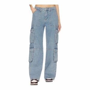 Superdown Kali Cargo Jean Mid Blue Wash
